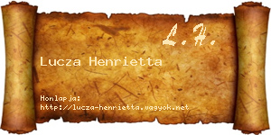 Lucza Henrietta névjegykártya