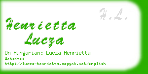 henrietta lucza business card